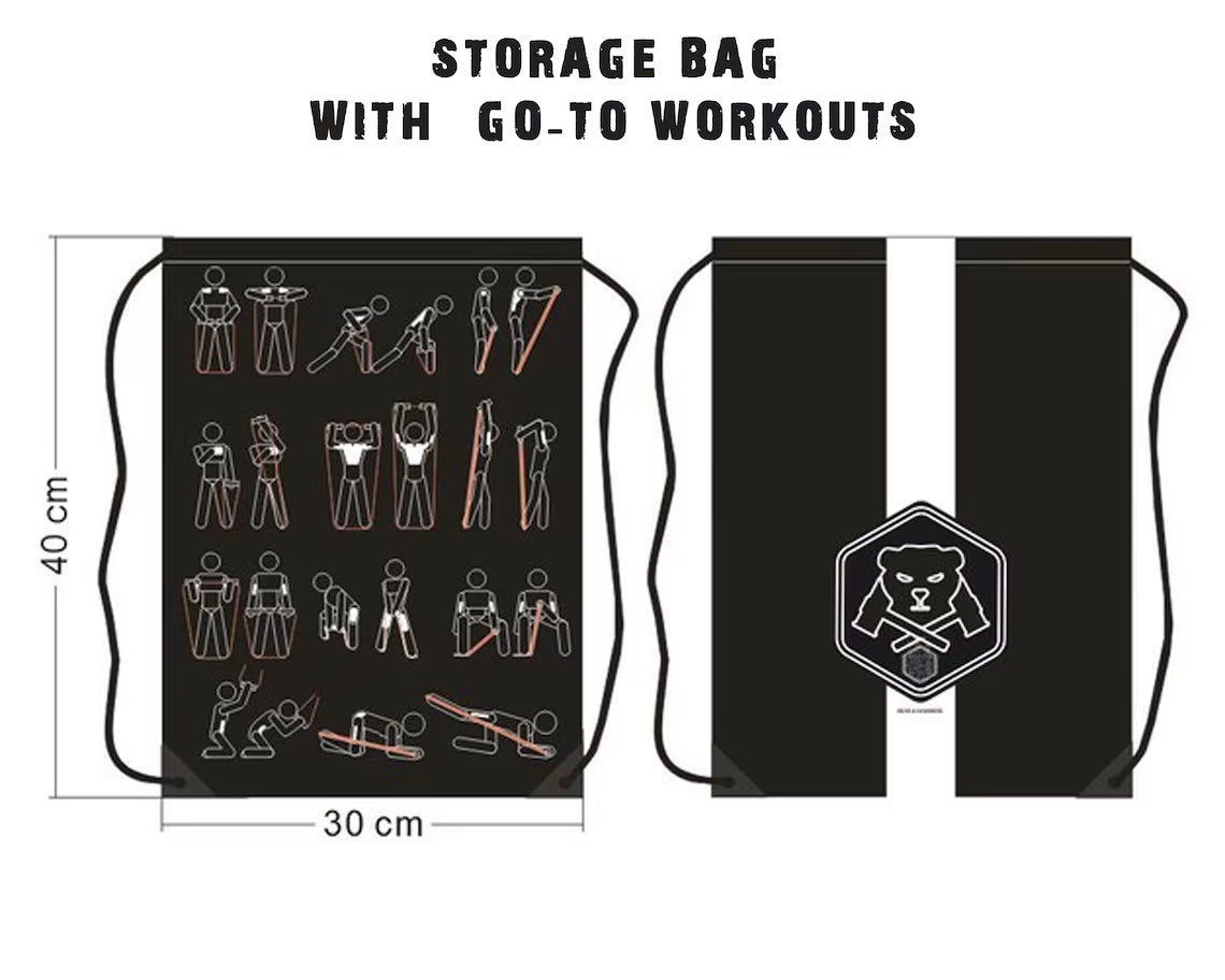 Premium 200lbs Resistance Band Holder Kit